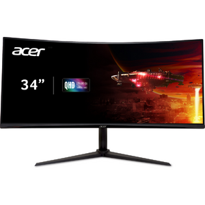 Monitor Acer Nitro XZ340CUH, ZeroFrame, 34 inch, VA, WQHD, 3440 x 1440, HDMI, DisplayPort, Curbat 1500R, 100Hz, 5ms, Negru