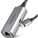 Adaptor retea ADE-TXPD, USB-C, Gigabit Ethernet + PD 100W, Gri