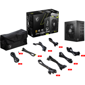 Sursa MSI MAG A750GL PCIE5, 80 Plus Gold, 750W, PCIe 5.0, Full Modulara, Negru