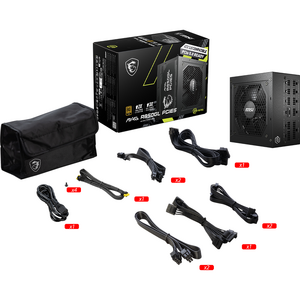 Sursa MSI MAG A850GL PCIE5, 80 Plus Gold, 850W, PCIe 5.0, Full Modulara, Negru