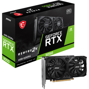 MSI GeForce RTX 3050 VENTUS 2X 6G OC, 6GB GDDR6, 96-bit