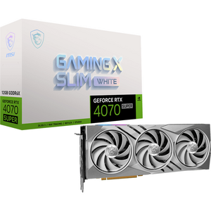 MSI GeForce RTX 4070 SUPER 12G GAMING X SLIM WHITE, 12GB GDDR6X, 192-bit