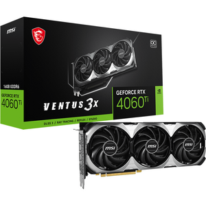 MSI GeForce RTX 4060 Ti VENTUS 3X 16GB OC, GDDR6, 128-bit