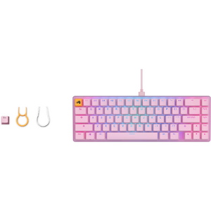 Glorious Tastatura mecanica GMMK 2 Compact 65%, RGB, USB-C,Fox Linear Switch, Layout US, Roz