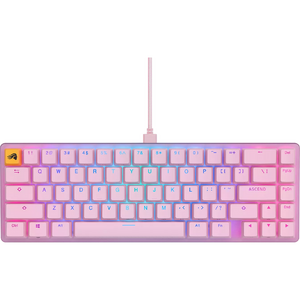 Glorious Tastatura mecanica GMMK 2 Compact 65%, RGB, USB-C,Fox Linear Switch, Layout US, Roz
