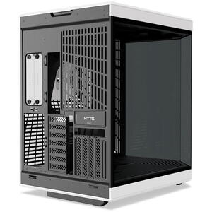 Carcasa HYTE Y70, Dual Chamber, Mid-Tower, ATX, Sticla Securizata lateral/fata, riser PCIe inclus, Negru/Alb
