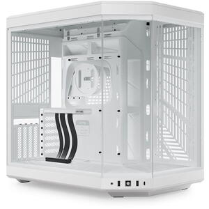 Carcasa HYTE Y70, Dual Chamber, Mid-Tower, ATX, Sticla Securizata lateral/fata, riser PCIe inclus, Alb