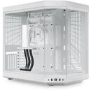 Y70, Dual Chamber, Mid-Tower, ATX, Sticla Securizata lateral/fata, riser PCIe inclus, Alb