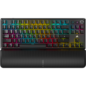 Corsair K70 CORE TKL Wireless RGB, MLX Red v2 Linear Switch, Bluetooth, Suport, Negru