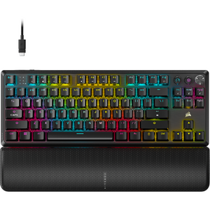 Corsair K70 CORE TKL Wireless RGB, MLX Red v2 Linear Switch, Bluetooth, Suport, Negru