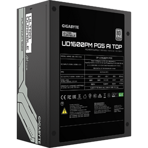 Sursa GIGABYTE UD1600PM PG5 AI TOP, 1600W, 80+ Platinum, Full Modulara, Negru