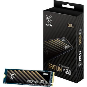 SSD MSI SPATIUM M450, PCIe 4.0, NVMe M.2, 500GB S78-440K220-P83