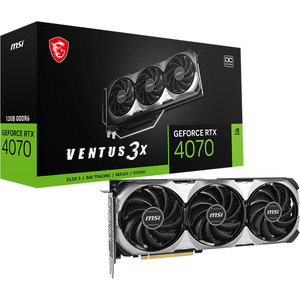 MSI GeForce RTX 4070 VENTUS 3X E1 12G OC, GDDR6, 192-bit, Negru