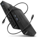 docking station HMC-U4 Dual, 4K , Audio, USB4, USB-A, USB type C, HDMI, DisplayPort, Ethernet, PD, SD/microSD slot