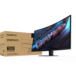 Monitor GIGABYTE GS32QCA , 31.5", VA, QHD, 2560 x 1440, 180Hz , HDMI, Display Port, Curbat, 1ms, Negru