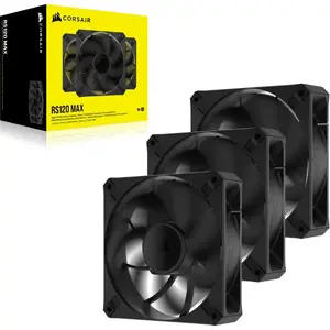 Ventilator Corsair RS120 MAX 120mm PWM, Triple Pack, Negru