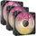Ventilator Corsair iCUE LINK RX120 MAX RGB 120mm PWM, 400 - 2000 RPM, Triple Pack, Negru