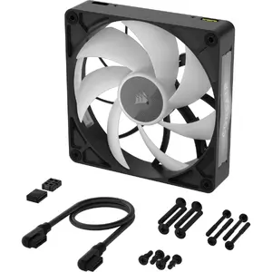 Ventilator Corsair iCUE LINK RX120 MAX RGB 120mm PWM, 400 - 2000 RPM, Triple Pack, Negru