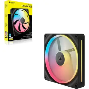 Ventilator Corsair iCUE LINK LX140-R RGB 140mm PWM Reverse, 2000 RPM, Negru