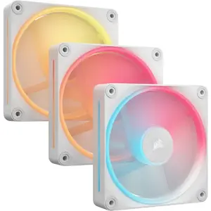 Ventilator Corsair iCUE LINK LX120-R RGB 120mm PWM Reverse, 2400 RPM, Triple Pack, Alb