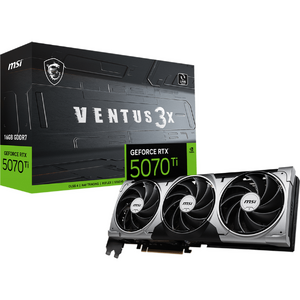 MSI GeForce RTX 5070 Ti 16G VENTUS 3X, GDDR7, 256-bit, Negru, 256-bit, GDDR7, Negru