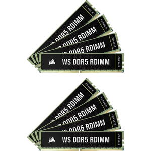 Corsair Memorie DDR5 ECC RDIMM WS, 128GB, KIT 8x16GB, 5600MT/s, 1.25V, C40, XMP, Negru