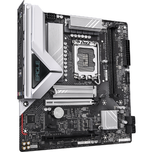 Placa de baza GIGABYTE B860M EAGLE V2, LGA1851, DDR5, Wi-Fi, BT, mATX, Negru/Alb