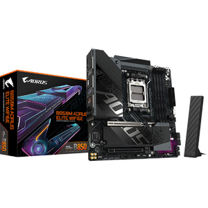 Placa de baza GIGABYTE B850M AORUS ELITE WIFI6E, AM5, DDR5, Wi-Fi, BT, mATX, Negru
