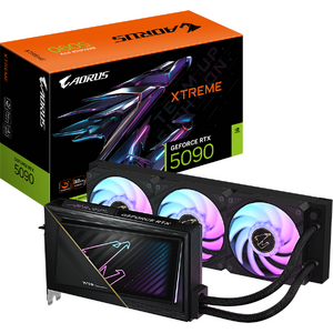 GIGABYTE AORUS GeForce RTX 5090 XTREME WATERFORCE 32G, 512 bit, GDDR7, Radiator 360mm, Negru