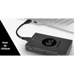 AXAGON Rack Extern ADSA-1S6, USB 3.0,  SATA 6G UASP, HDD Adaptor Extern, 2.5", Negru Resigilat/Reparat