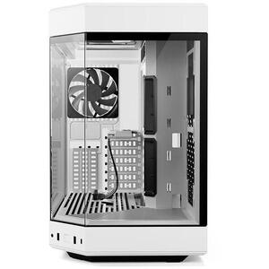 Carcasa HYTE Y60, Premium ATX, 3 elemente sticla securizata, dual-chamber, riser PCIe inclus, Alb total Resigilat/Reparat
