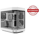 Y60, Premium ATX, 3 elemente sticla securizata, dual-chamber, riser PCIe inclus, Alb total Resigilat/Reparat