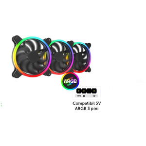 Ventilator SILENTIUM PC Corona EVO HP ARGB 120 3pack Resigilat/Reparat