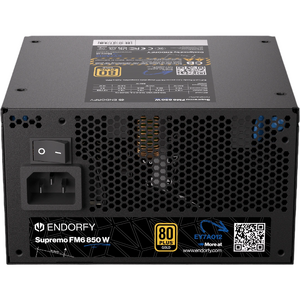 Sursa ENDORFY Supremo FM6 850W, ATX 3.1, PCIe 5.1, 80 PLUS GOLD, Full Modulara, Negru