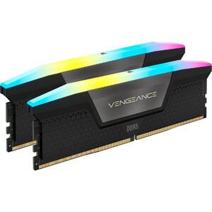 Corsair Memorie DDR5, 96GB, KIT 2x48GB, 6800MT/s, C40, Negru, RGB, VENGEANCE