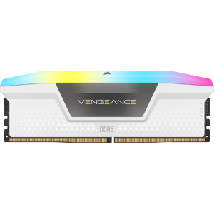 Corsair Memorie DDR5, 32GB, KIT 2x16GB, 6400MT/s, C36, 1.35V, XMP&EXPO, Alb, RGB, Vengeance
