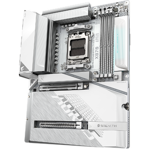 Placa de baza GIGABYTE X870 AORUS STEALTH ICE, AM5, DDR5, BT, Wi-Fi, ATX, Alb
