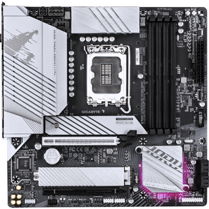Placa de baza GIGABYTE B760M AORUS ELITE WIFI6E GEN5, LGA1700, DDR5, BT, mATX, Alb