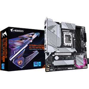 Placa de baza GIGABYTE B760M AORUS ELITE WIFI6E GEN5, LGA1700, DDR5, BT, mATX, Alb