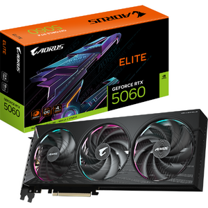 GIGABYTE AORUS GeForce RTX 5060 ELITE 8G, GDDR7, 128-bit, Negru