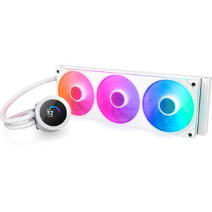 Cooler NZXT Kraken Plus 360 RGB, 360mm, pompa cu ecran LCD, Intel/ AMD, Alb