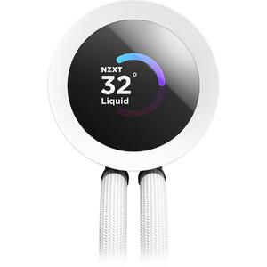 Cooler NZXT Kraken Plus 360 RGB, 360mm, pompa cu ecran LCD, Intel/ AMD, Alb