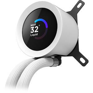 Cooler NZXT Kraken Plus 360 RGB, 360mm, pompa cu ecran LCD, Intel/ AMD, Alb