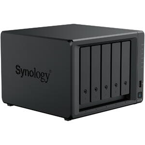Synology DiskStation DS1525+, 5-Bay, AMD Ryzen V1500B 2.2GHz, 8GB DDR4 ECC, max 32GB, SATA & M.2 NVMe, 2x2.5GbE, USB 3.2, PCIe, max 108TB, RAID, Hot Swap, Negru