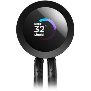 Cooler NZXT Kraken Plus 360 RGB, 360mm, pompa cu ecran LCD, Negru