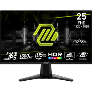 Monitor MSI MAG 255XF, IPS, 24.5 inch, Full HD, 1920 x 1080, Displayport, HDMI, 300Hz, 0.5 ms, Negru