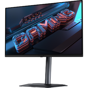 Monitor GIGABYTE MO27U2, QD-OLED, 27 inch, UHD, 3840 x 2160, HDMI, Displayport, Boxe, Pivot, 240 Hz, 0.03 ms, Negru