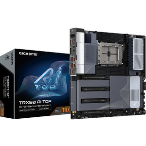Placa de baza GIGABYTE TRX50 AI TOP, AMD Socket sTR5, TRX50, DDR5, BT, Wi-Fi, E-ATX, Negru