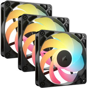 Ventilator Corsair RS Series RS120 Reverse ARGB, 3x 120mm, Negru