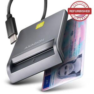AXAGON Cititor electronic carti de identitate Smart Card FlatReader CRE-SM3TC, USB-C Resigilat/Reparat